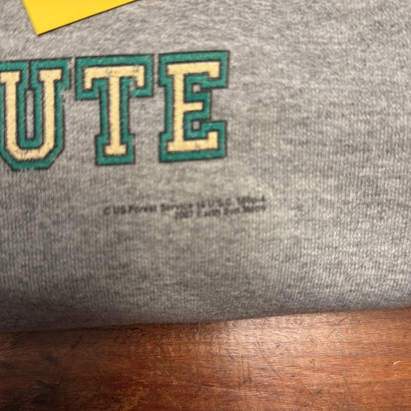 Gildan Heavy Blend Give A Hoot Hoodie Sweatshirt Gray Size Large - Picture 6 of 6